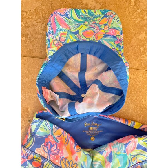 Lilly Pulitzer Luxletic Fara Weekender Leggings & Hat Bundle "Surf Gypsea"   Tro - Picture 4 of 5